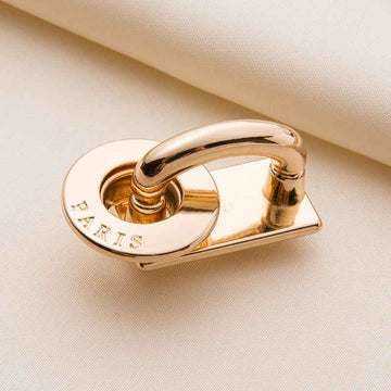 Gold 30mm metal buckle clasp fastener for luggage with oval loop and base plate