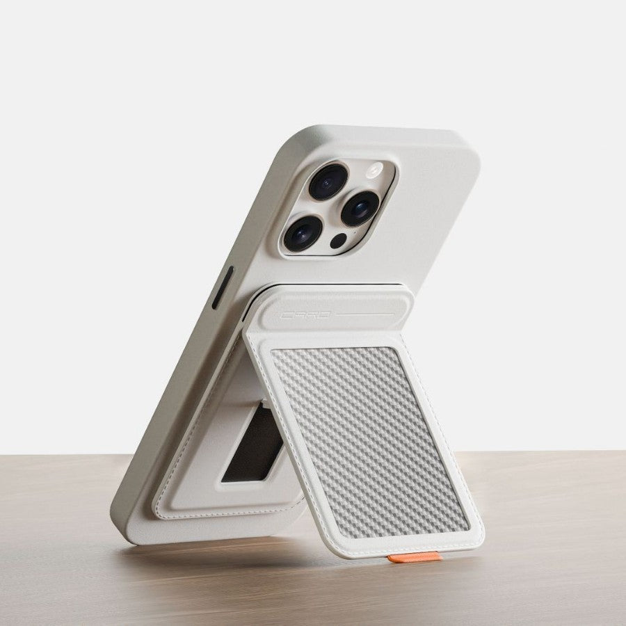 MagSafe Carbon Fiber Card Holder Wallet Magnetic iPhone Stand