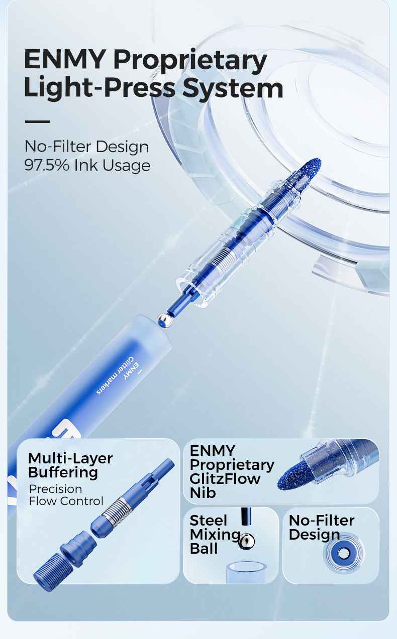 ENMY 12 Colors Outshiner Glitter Markers Pen