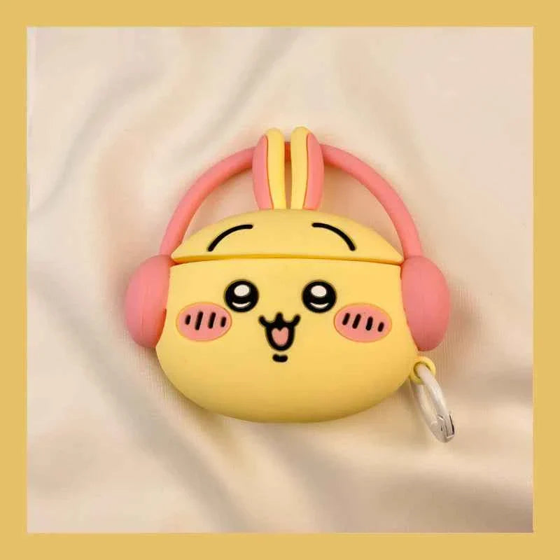Cartoon Headphone-Wearing Usagi AirPods Case C