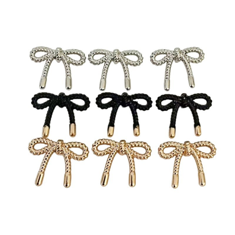 Assorted Lace Butterfly hollow metal buttons in silver, black, and gold tones