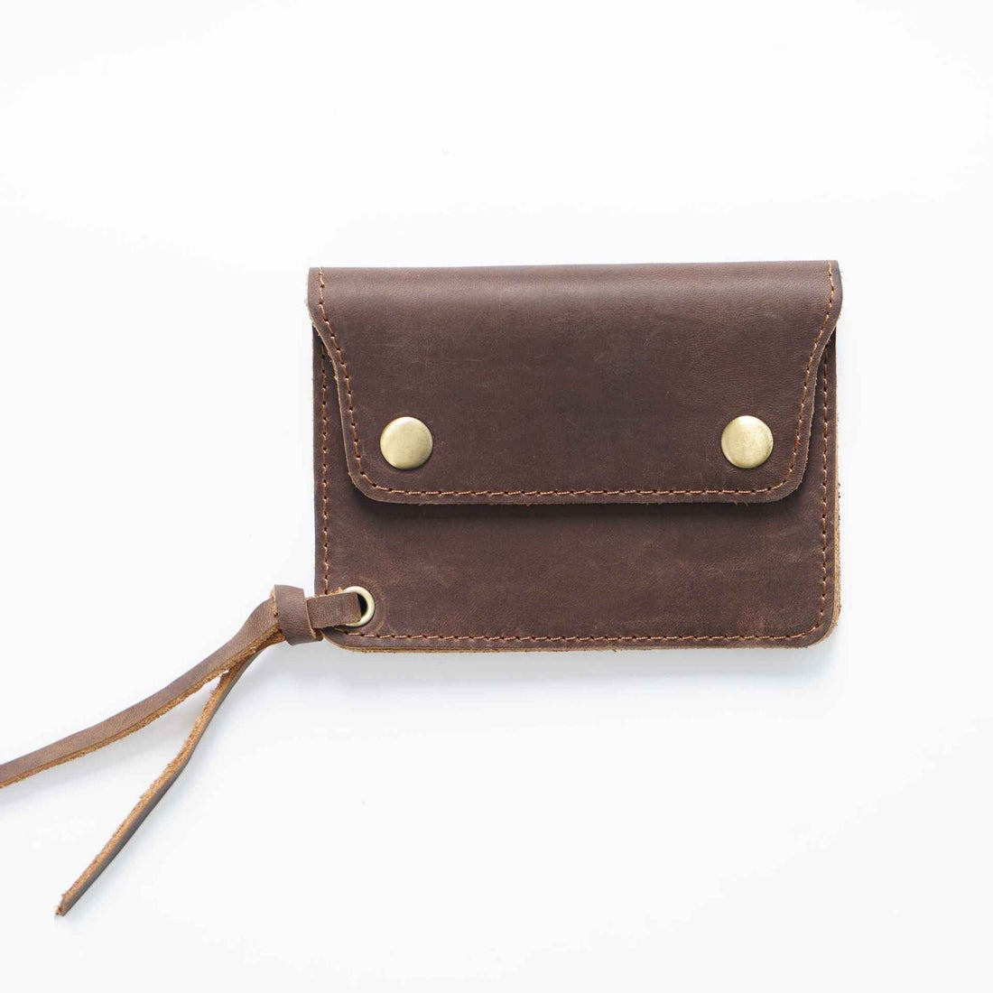 Handmade Crazy Horse Leather Card Holder Wallet Black