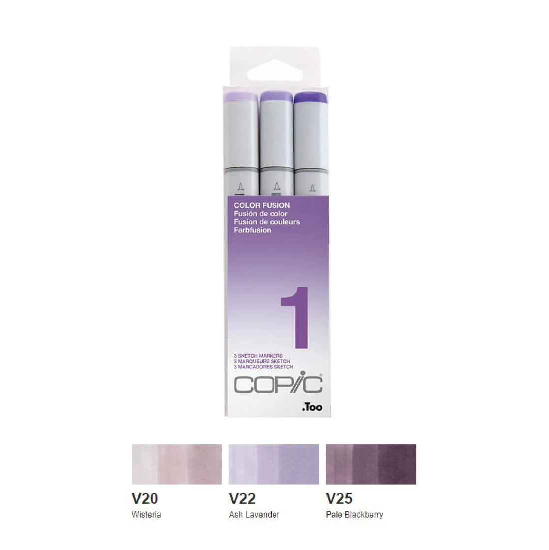 Copic Sketch,Alcohol-based Markers,3pc Set,Color Fusion #1