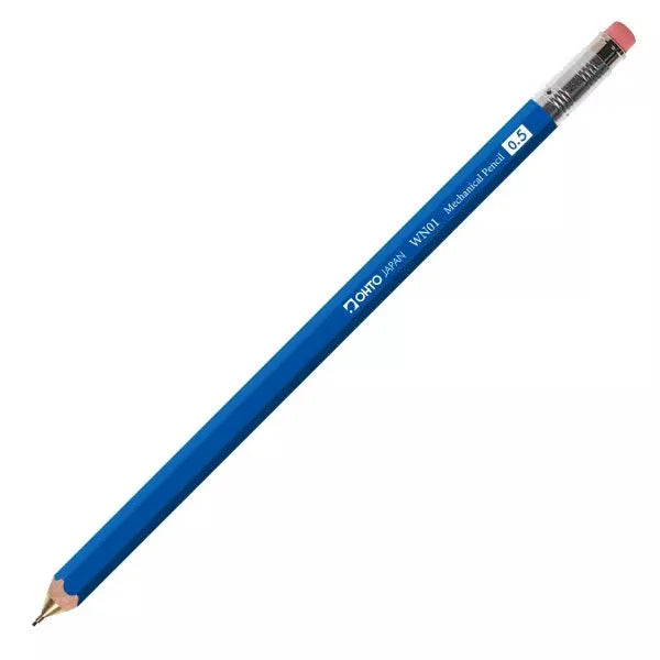 OHTO WN01 Wooden Pencil-Shaped Mechanical Pencil 0.5MM Blue