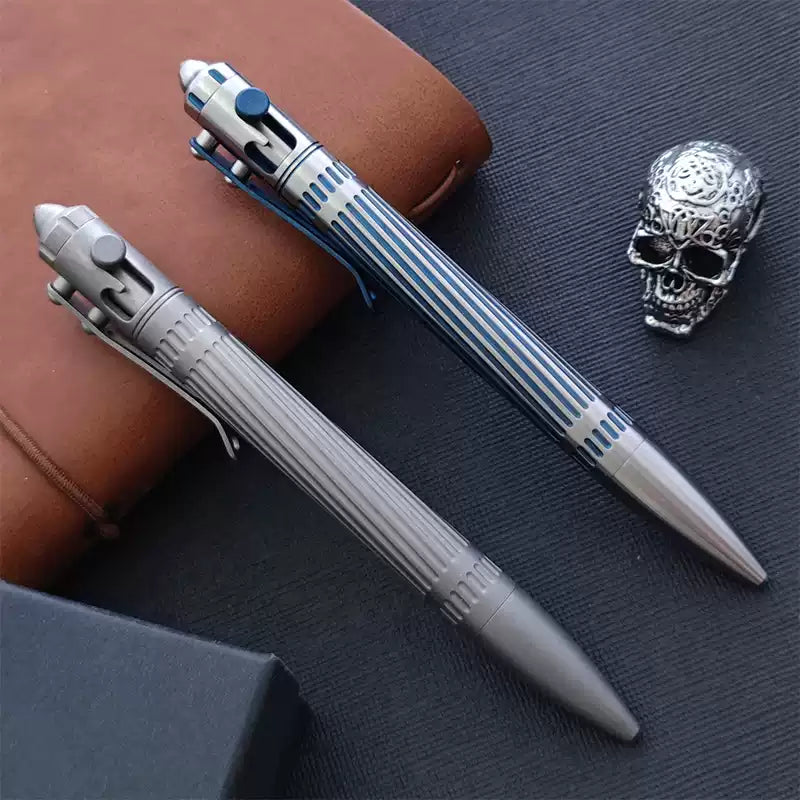 Titanium Tactical Pen for EDC & Self-Defense with 3 Refills