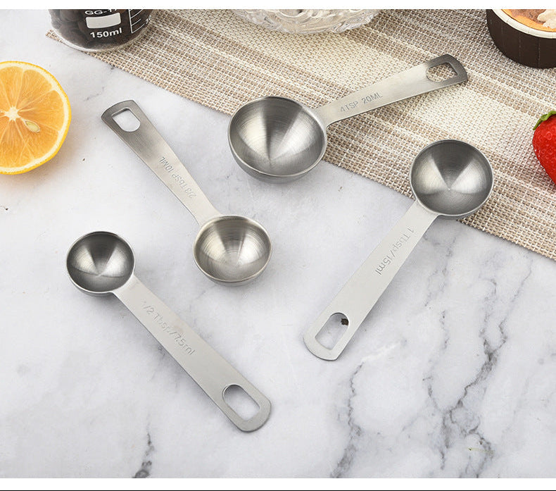 Stainless Steel Measuring Spoons & Ruler – 10-Piece Baking Set