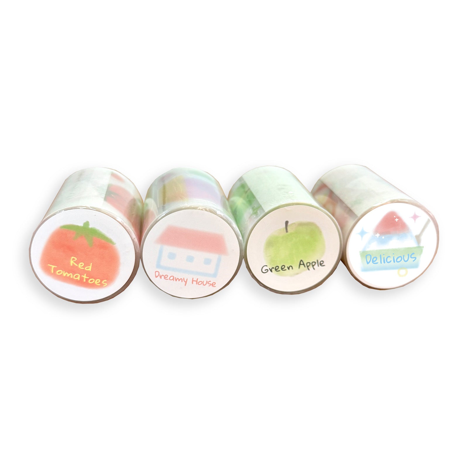 60mm Matte PET Gradient Washi Tape Set – 4 Rolls for Journaling,Scrapbooking