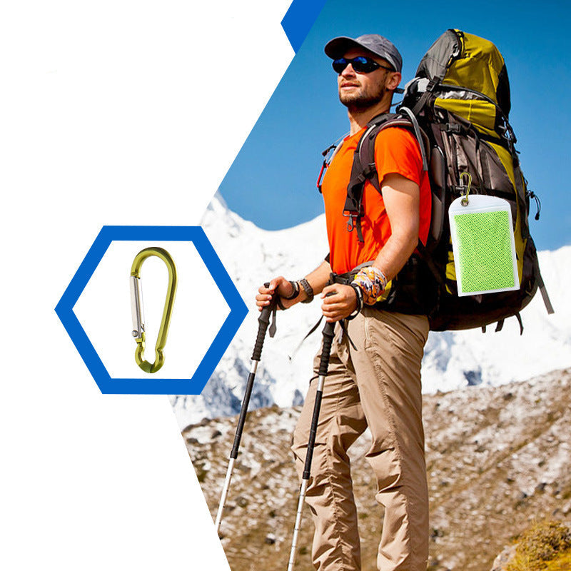 Instant Cooling Sport Towel 4-Pack with Carabiner Clip