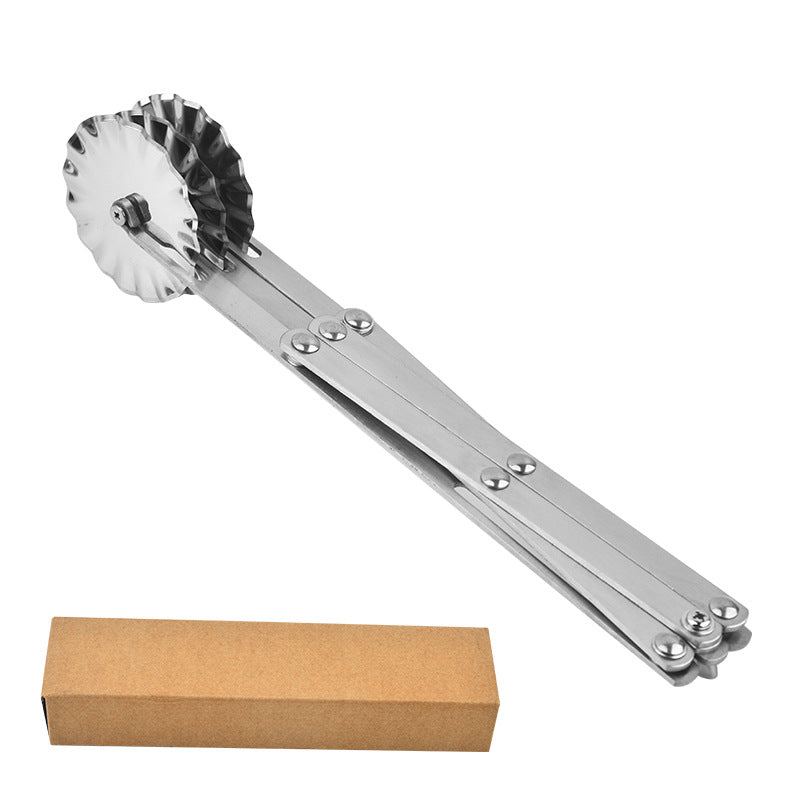 Stainless Steel Multi-Wheel Pizza Cutter & Pastry Slicer Expandable Roller