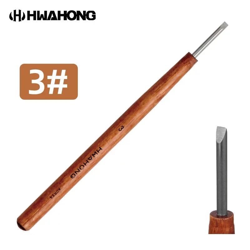 HWAHONG Copperplate Engraving Needle Tool for Soft Metal, 5 Tip Options #3
