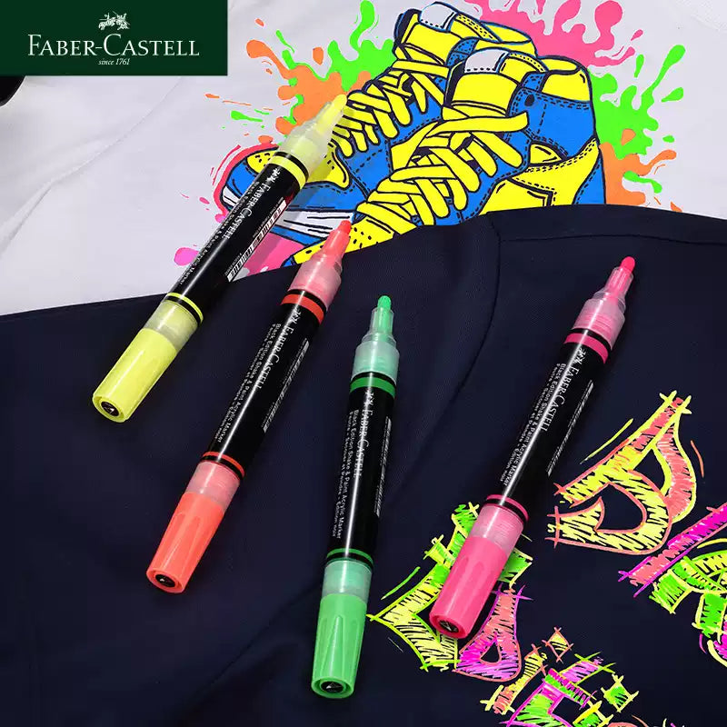 Faber-Castell Shake & Paint Acrylic Paint Markers 4 Color Neon