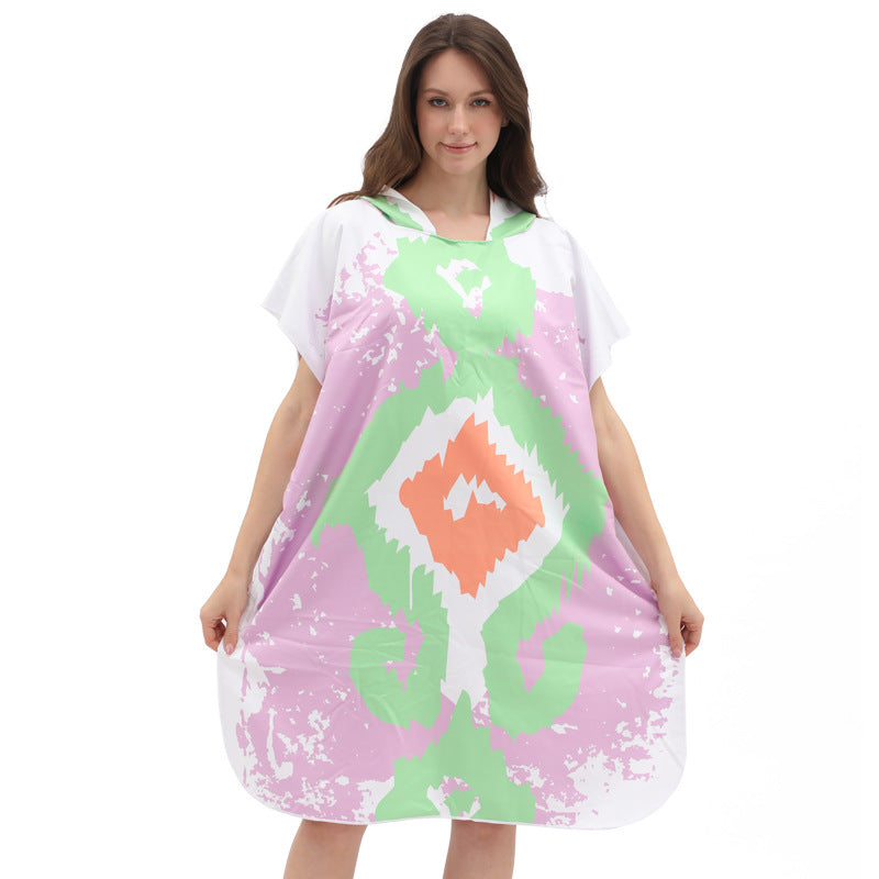 Women's Quick-Dry Wearable Beach Towel Poncho – 80 x 135cm