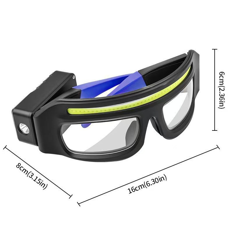 LED Glasses Rechargeable Headlight with Motion Sensor and Touch Control