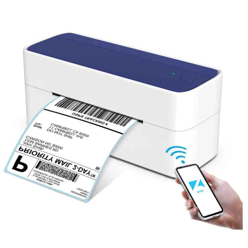 Phomemo 241BT Bluetooth Thermal Label Shipping Printer 4x6 Blue