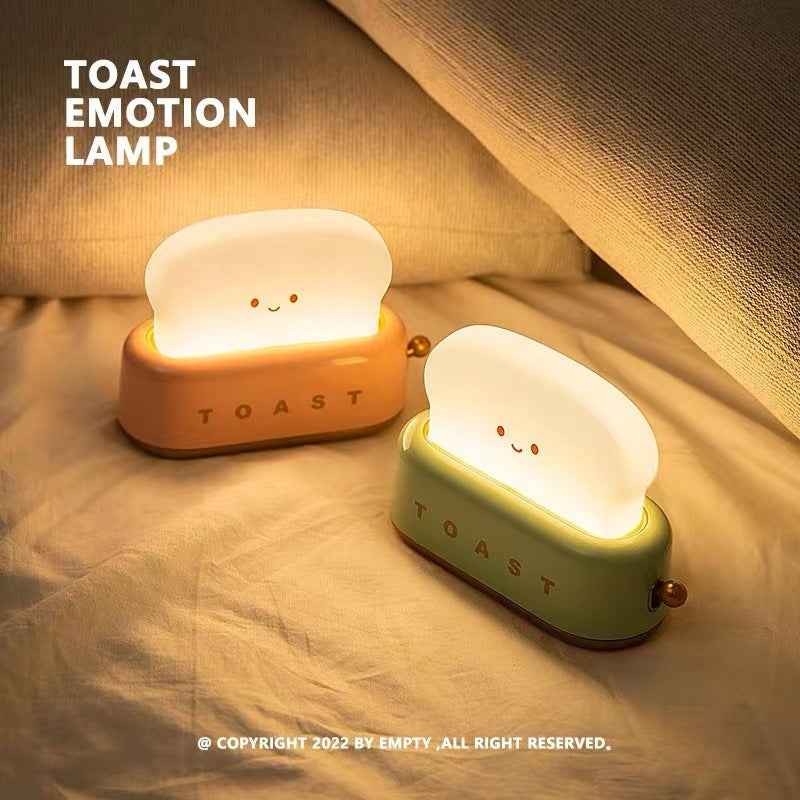 Desk Decor Toaster Lamp Rechargeable Night Light Green