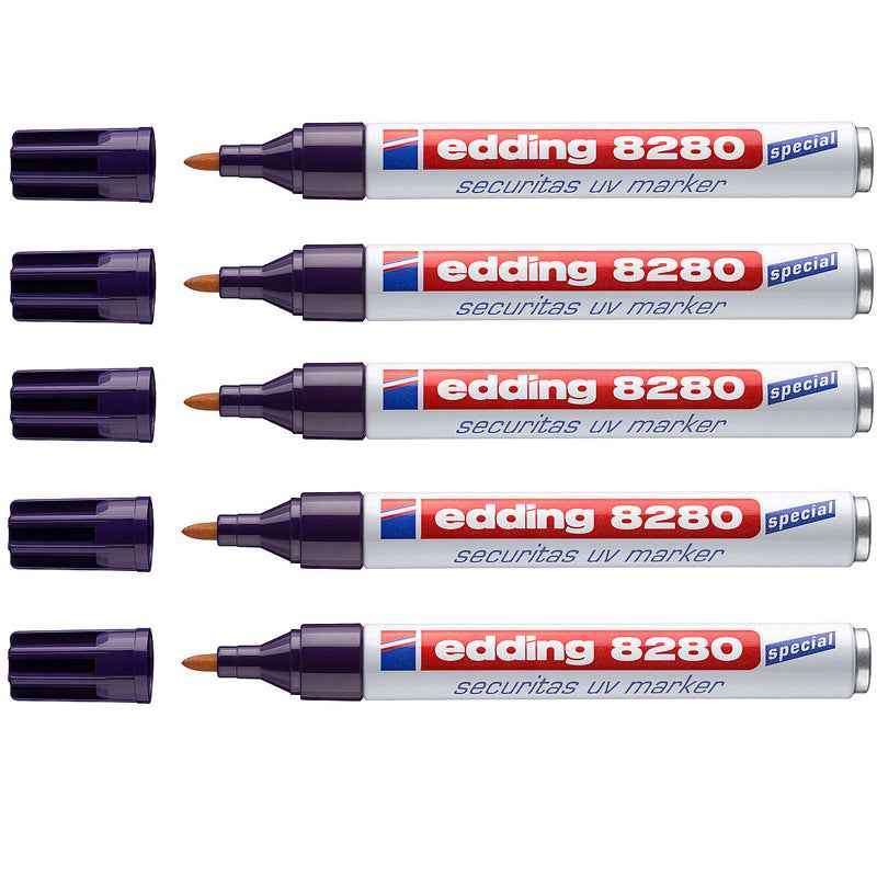 Edding 8280 Securitas UV Marker Pen Colourless 5 pcs
