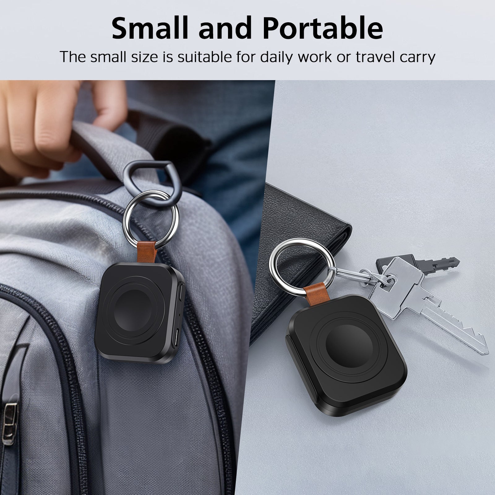 Portable Apple Watch Magnetic Wireless Charger with Keyring