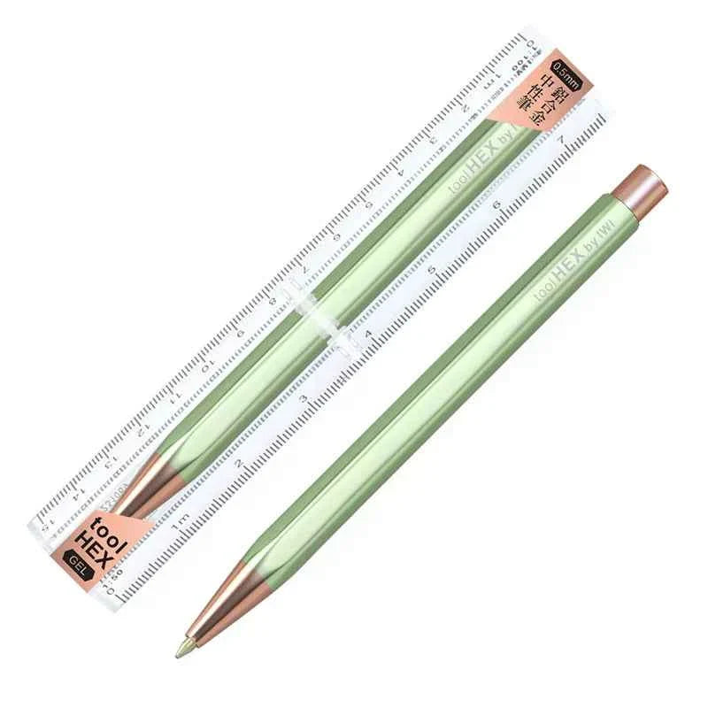 IWI toolHEX Aluminum Click Pen – 0.5mm Hexagonal Barrel with Scales Mint Green