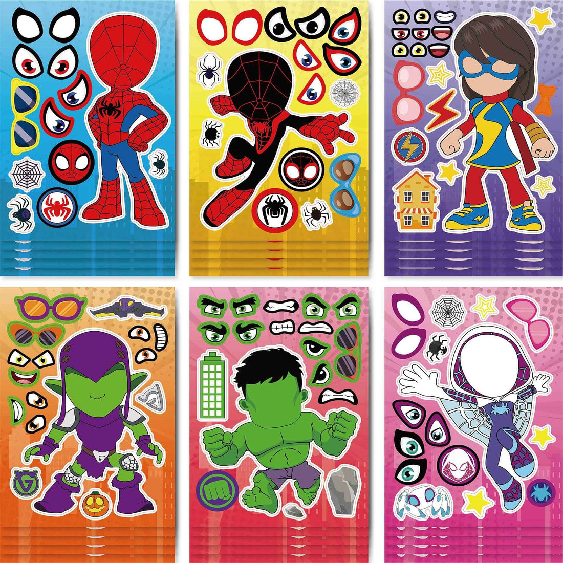 24 Sheets Spidey & Friends Stickers for Kids