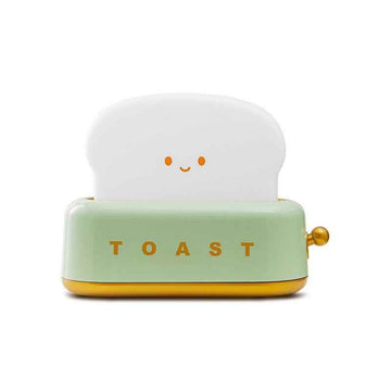 Desk Decor Toaster Lamp Rechargeable Night Light Green