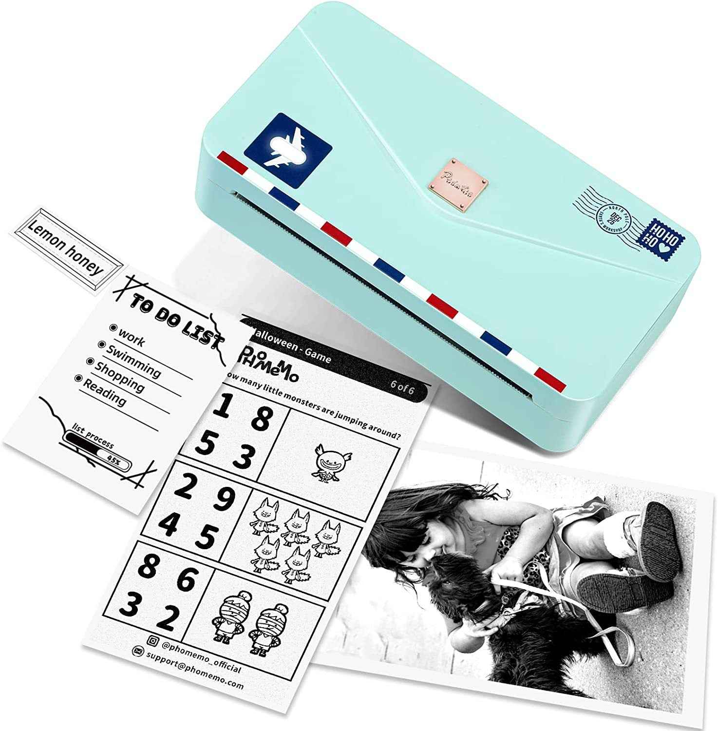 Phomemo M04AS 4 Inch Portable Thermal Printer for Photo Memo Note Green