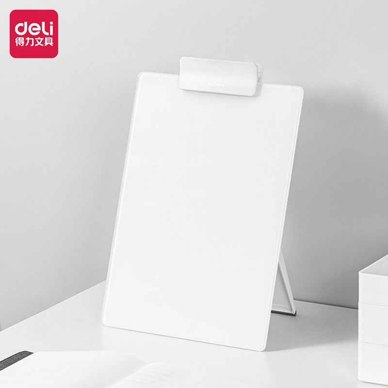 DELI NS125 Glass Desktop Whiteboard with Stand Storage Design