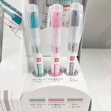 SAKURA Mixline Highlighter Marker Pens 3 Color Set Natural Colors