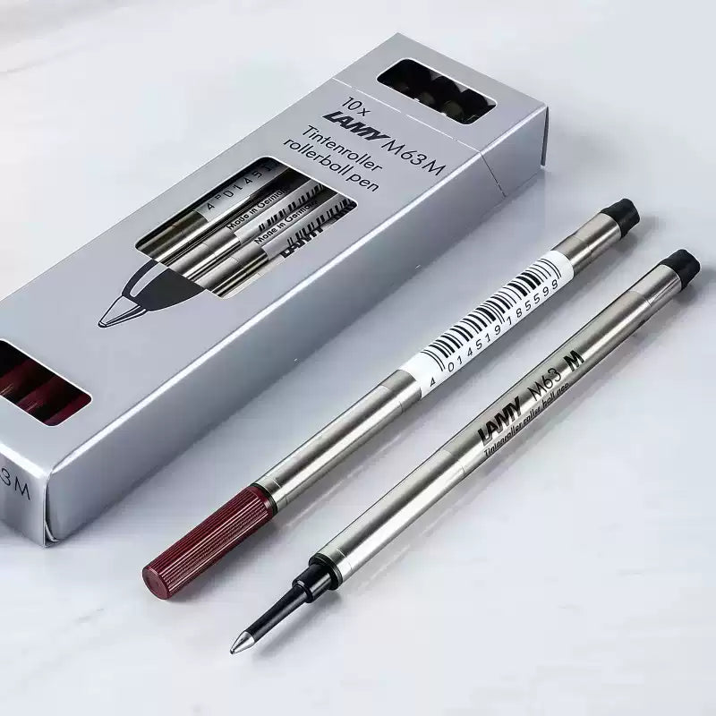 LAMY M63 Rollerball Pen Refill - Medium Point - Black/Blue - 10 Pack
