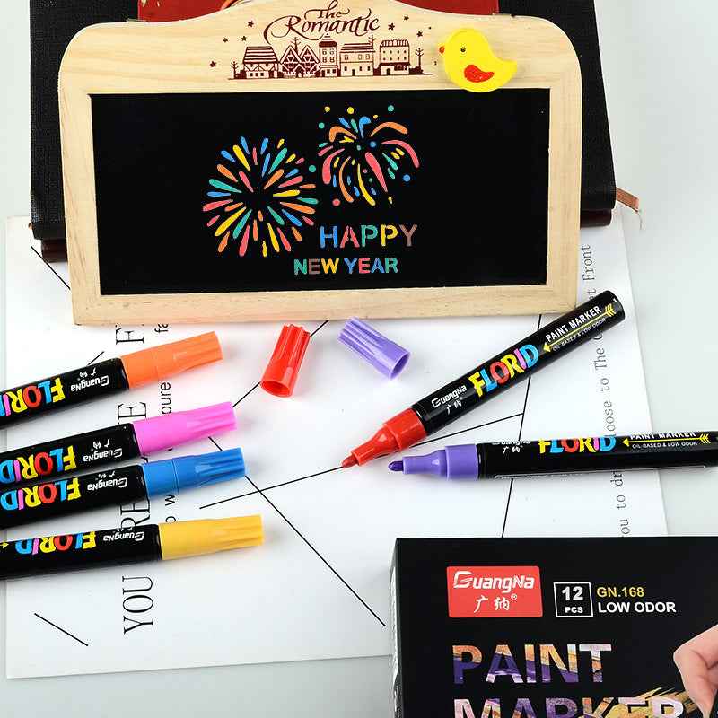 Guangna Florid Permanent Paint Pens Oil Based Markers 2 Pack