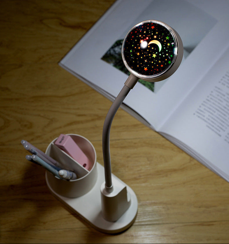 Starry Sky Phantom 2-in-1 Pen Holder Desk Lamp & Projection Night Light