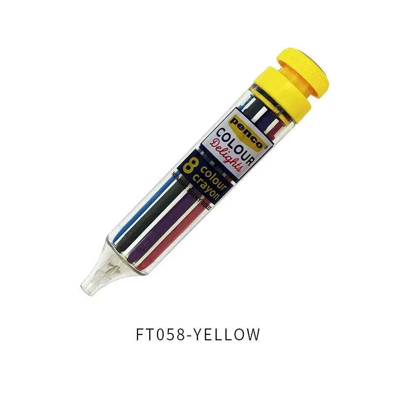 Penco 8 Colour Crayon FT-058 Yellow