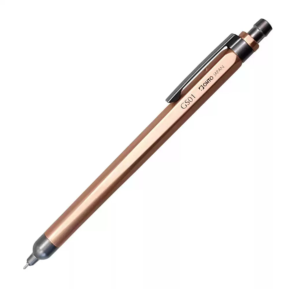 OHTO GS01 Horizon Roller Gel Pen 0.5mm – Metal Barrel | Black / Champagne Gold / Silver / Red | Japan OHTO Black