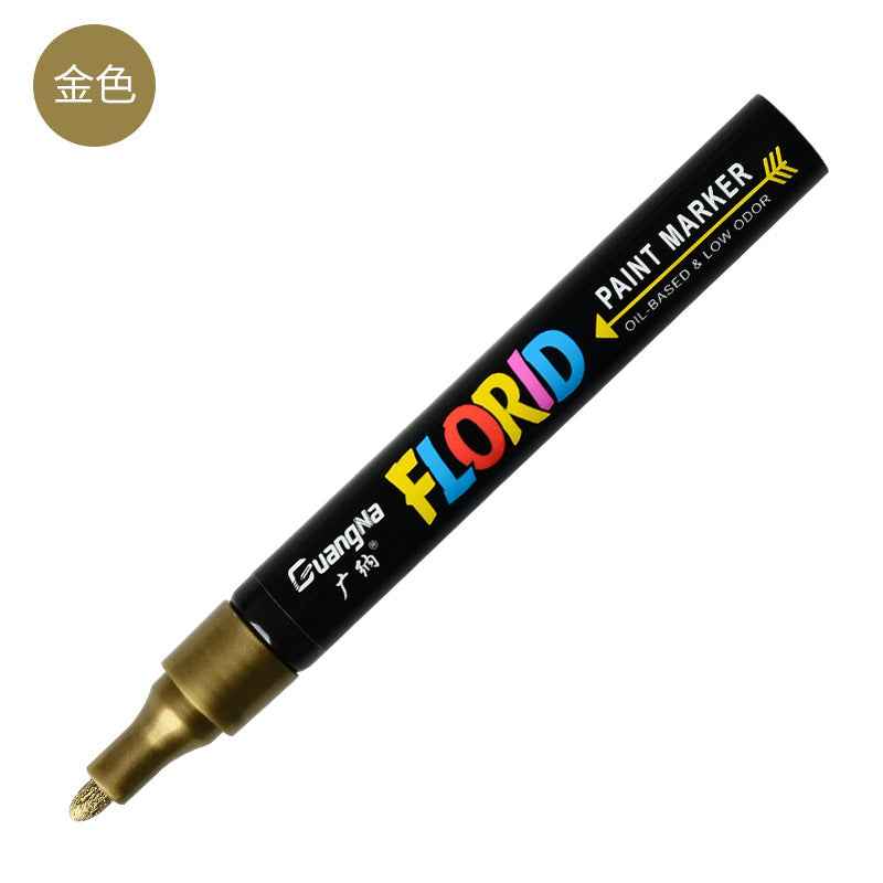Guangna Florid Permanent Paint Pens Oil Based Markers 2 Pack Gold