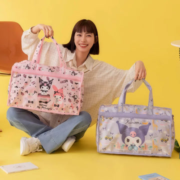 Kuromi Japanese Cute Cartoon Large Capacity Travel Tote Bag