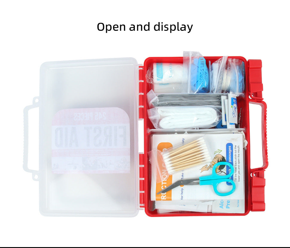 245-Piece First Aid Kit | Portable Home, Car & Wall-Mount Emergency Medical Box