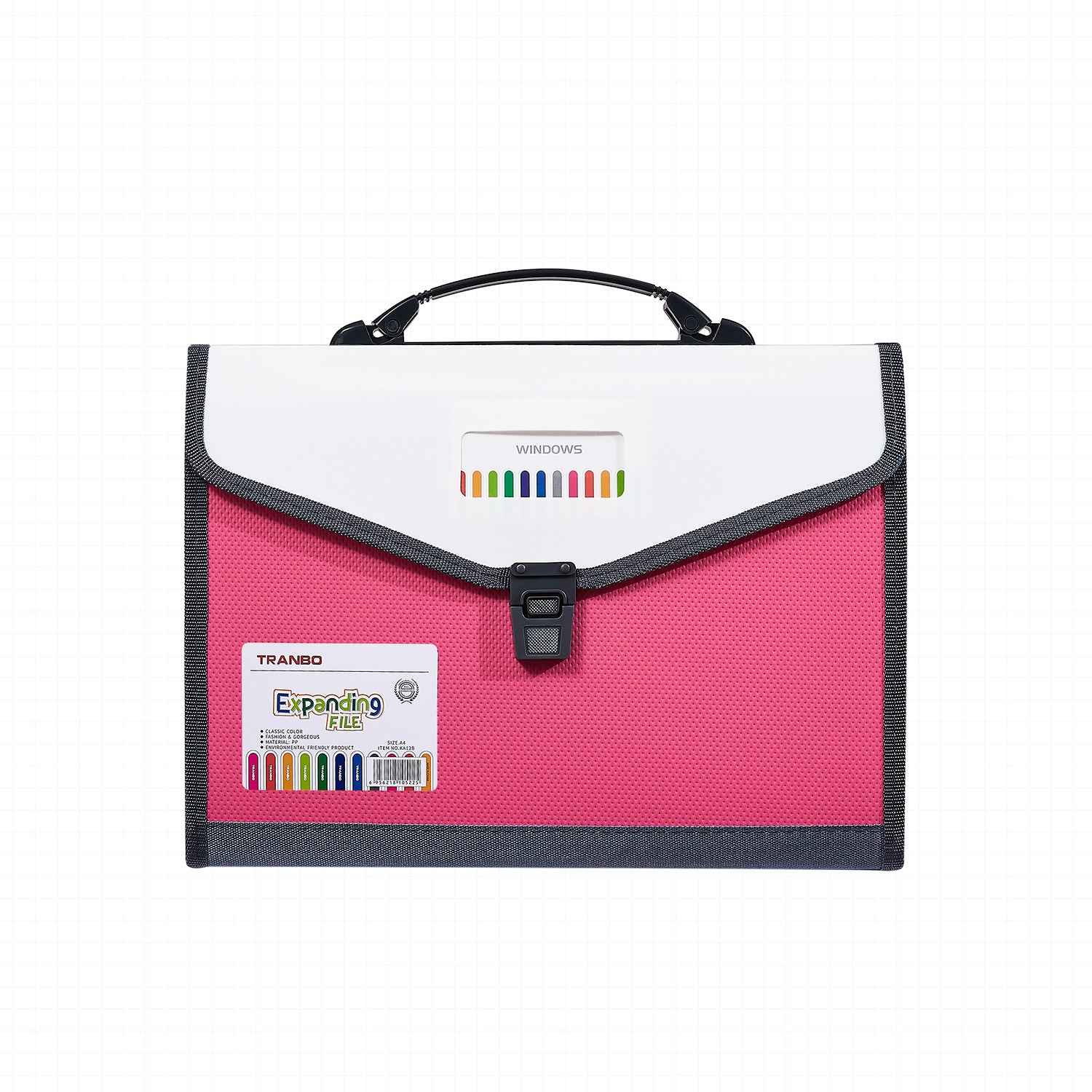 13-Pockets Expanding File Folder with Handle,Legal Size A4 FC Red