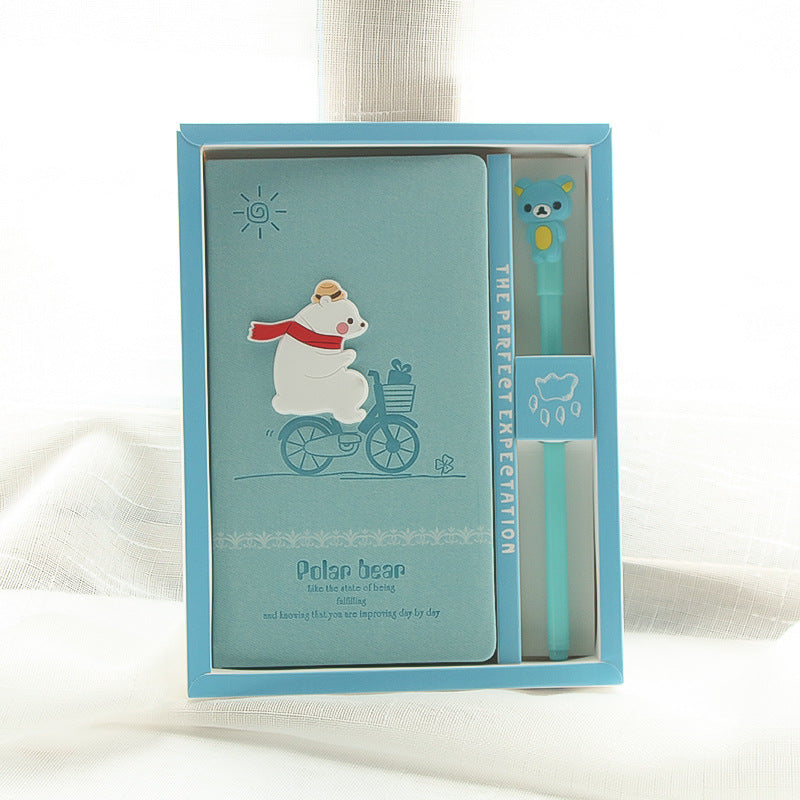 Cute Kids DIY Journal Notebook Gift Set with Pen Polar Bear