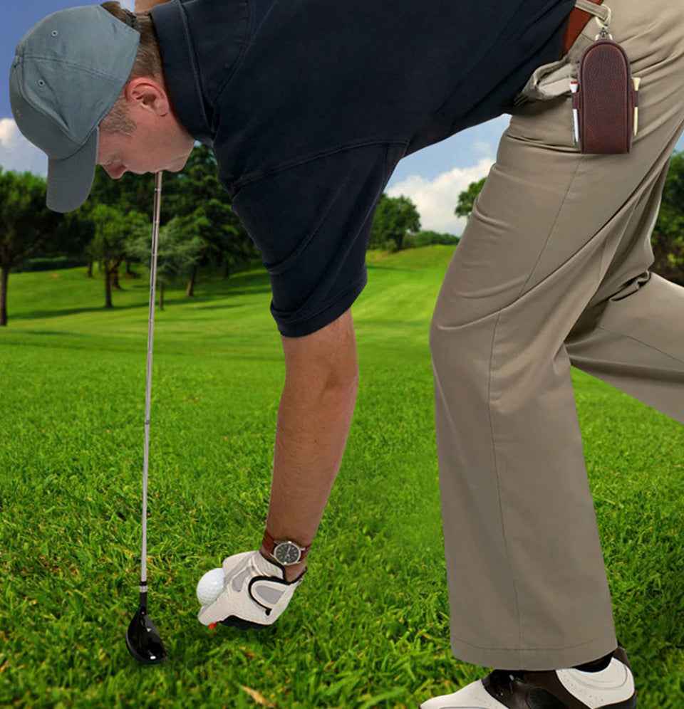Contacts Family Golf Ball Holder – Leather Ball Protectors Pouch