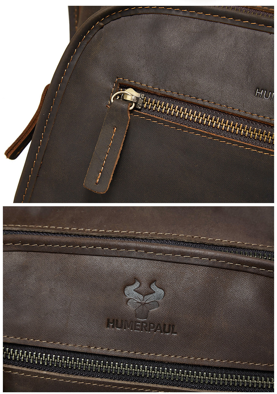 Men's Genuine Leather Commuter Shoulder Crossbody Bag
