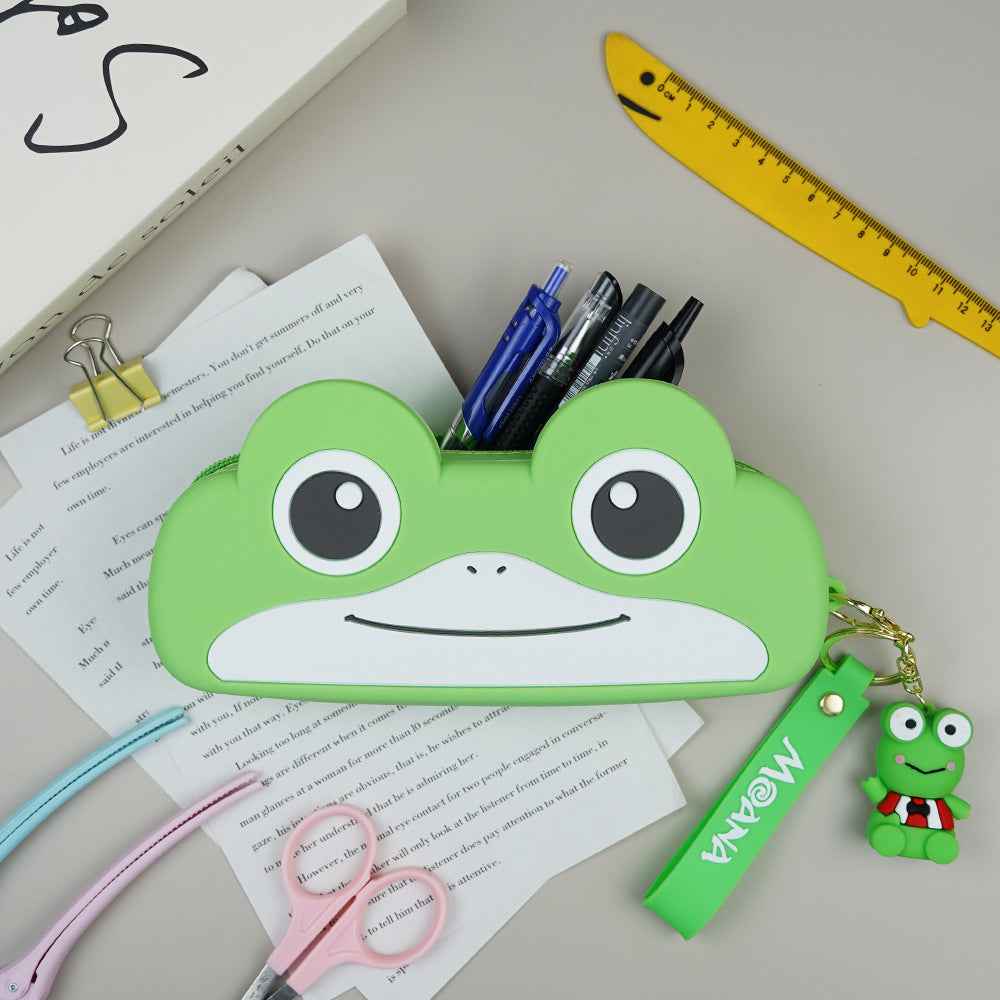 Cute Cartoon Animal Silicone Pencil Case Frog