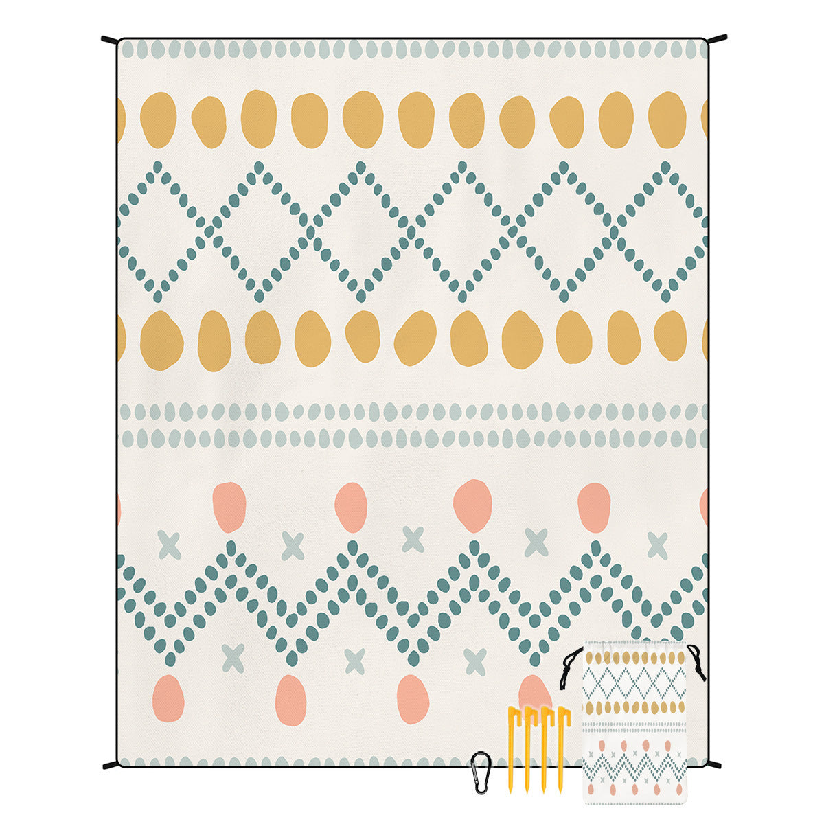 Bohemian Beach Mat & Outdoor Picnic Blanket – Waterproof 220 x 180cm