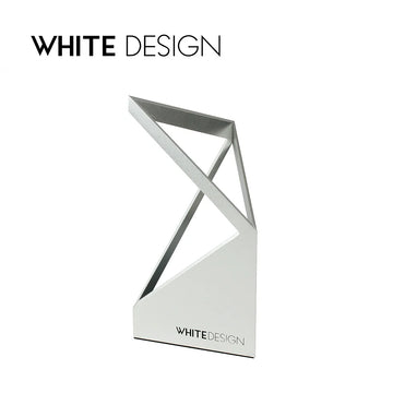 Architectural Aluminum Pen Holder - Modern Desktop Organizer Silver