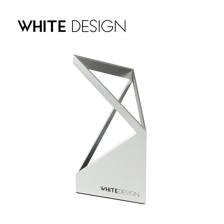 Architectural Aluminum Pen Holder - Modern Desktop Organizer Silver