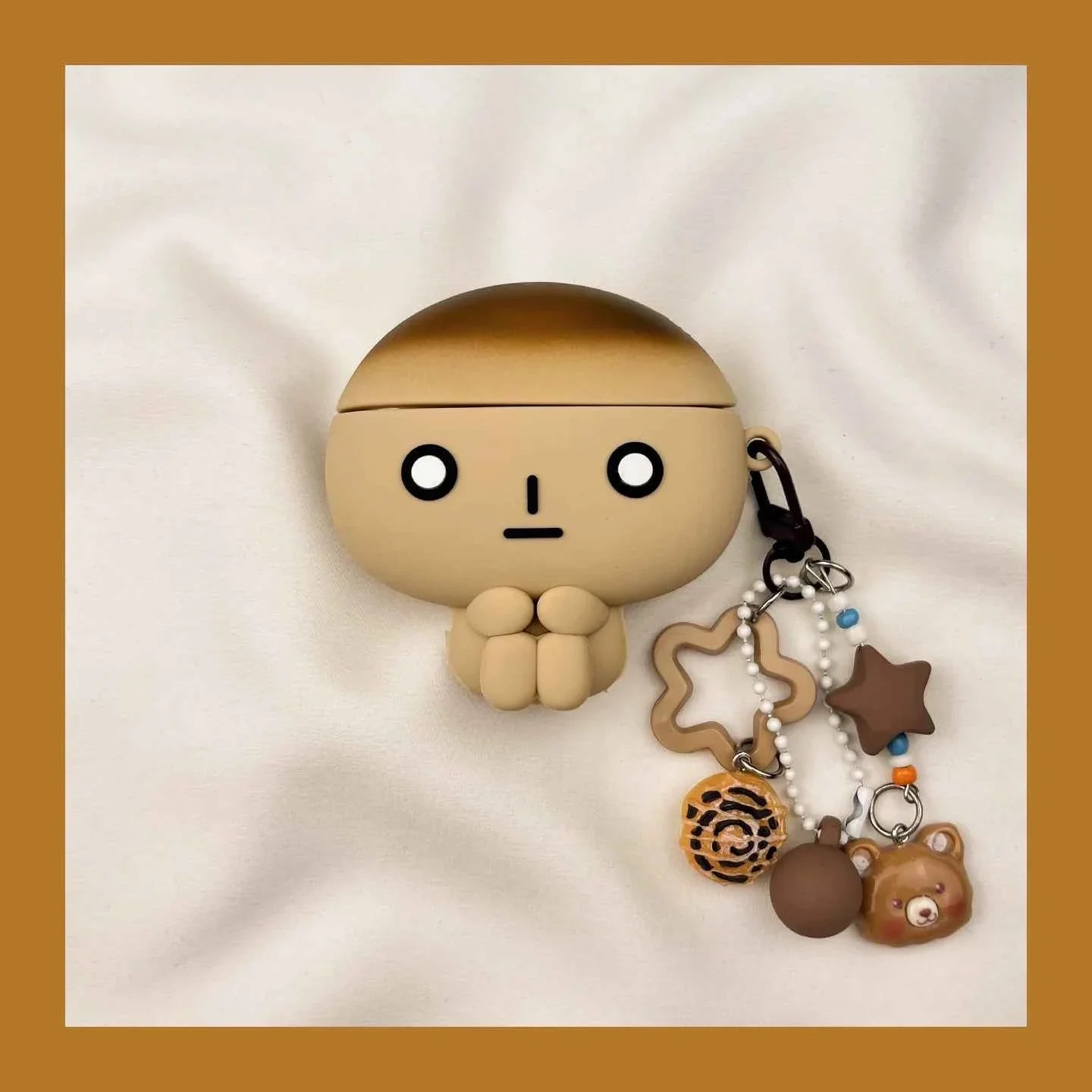 Japanese Kawaii Burnt Toast Character AirPods Case C