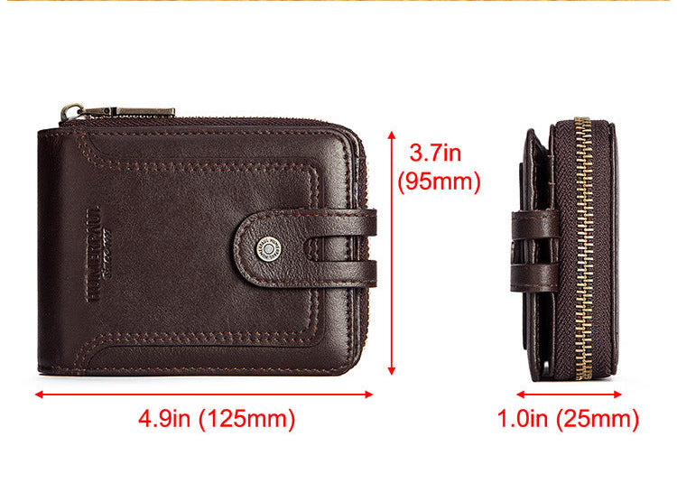 Men's Vintage RFID Genuine Leather Wallet – Short