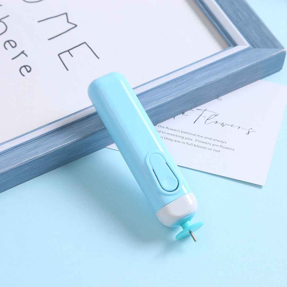 2in1 Quilling Slotted Tool Paper Rolling Electric Pen Blue