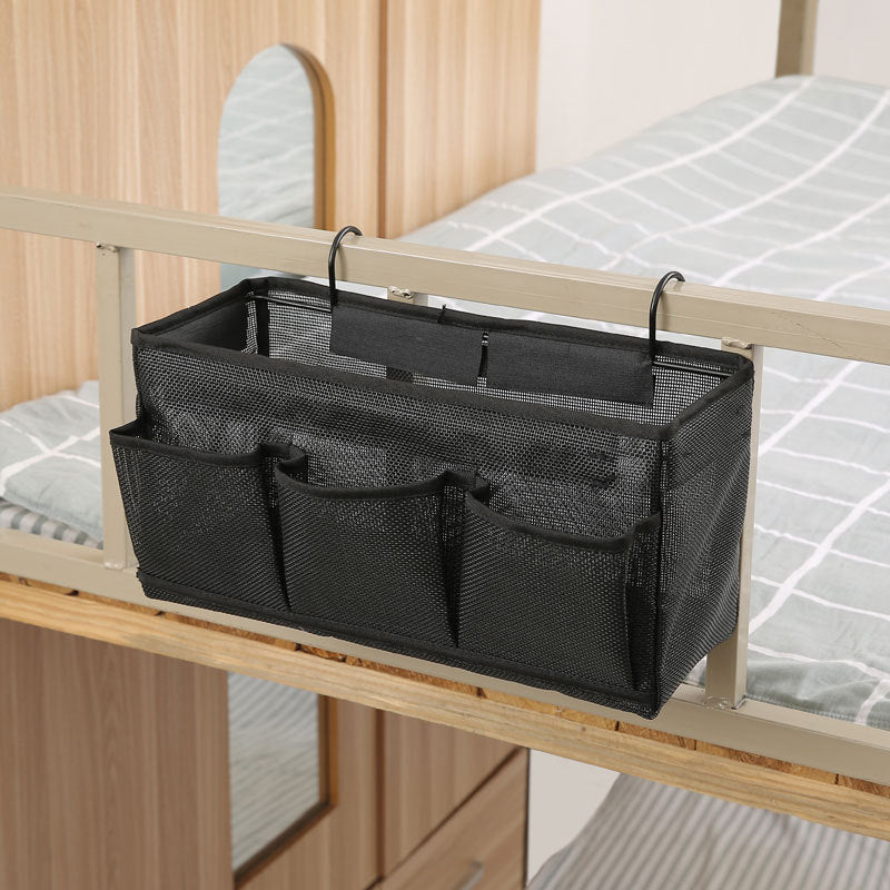 Bedside Caddy Organizer Hanging Storage with 3 Pockets Black