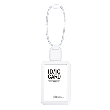 Badge Holder with Short Retractable Lanyard – 2 Pack | Horizontal & Vertical | Fits 86×54mm Cards White A