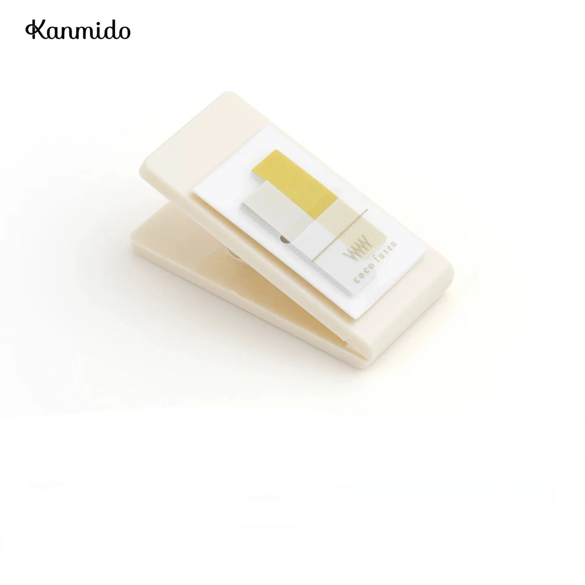 Kanmido Miniclip Coco Fusen MY FAVE Clip Sticky Note Dispenser | Refillable Index Tabs | 2 x 30 Sheets Orange