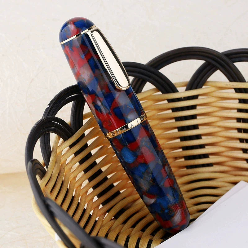 Majohn Q1 Mini Fountain Pen Short Resin Pocket Pen Large Capacity Crown